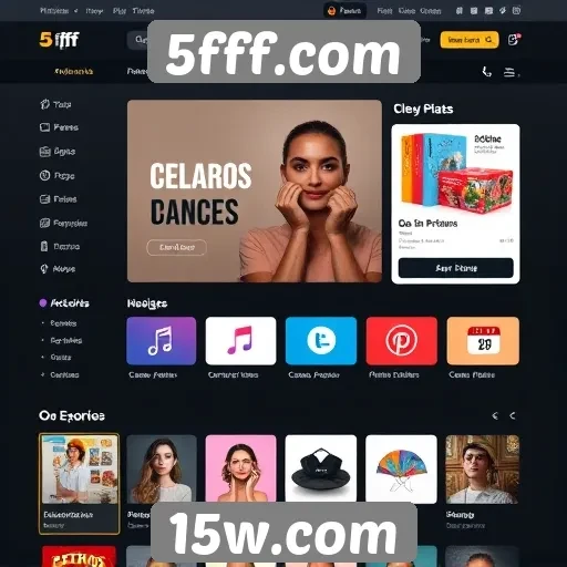 Interface do usuário do site 5fff.com é intuitiva